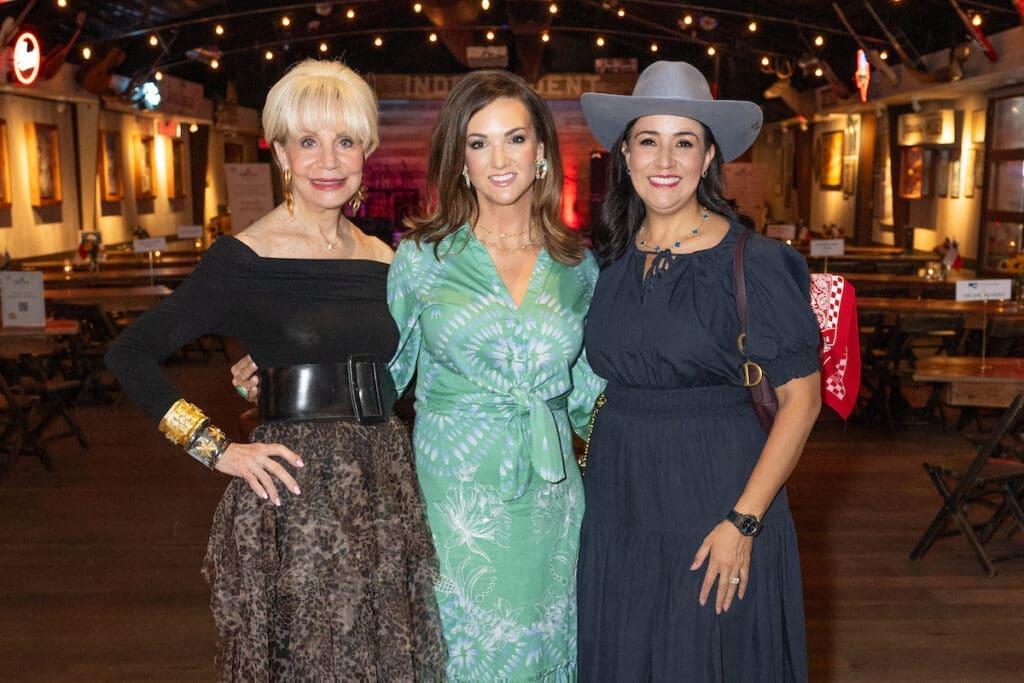Leisa Holland-Nelson Bowman, Jenny Todd, Maria Martinez at the Cattle Baron's Ball kickoff  (Photo by Jacob Power)