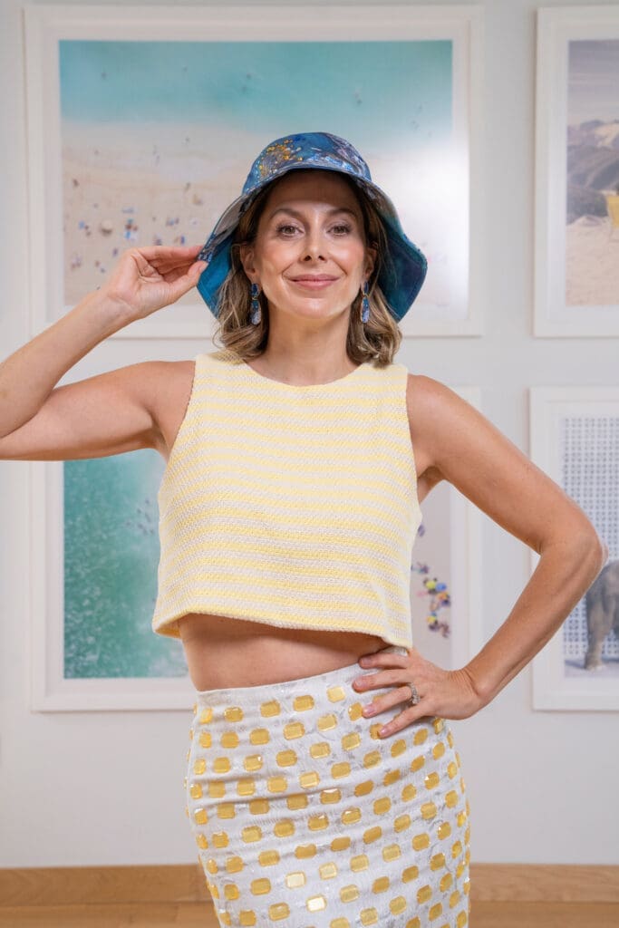 Sadoughi in the Capri Long Brim Bucket Hat. (Photo courtesy of Gray Malin)
