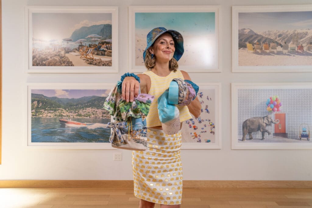 The Lele Sadoughi x Gray Malin collection drops on Thursday, June 12, at 9 am CST and will be available for purchase at Lele Sadoughi in Highland Park Village, as well as at LeleSadoughi.com, Shopbop, Nordstrom, and Bloomingdale's. (Photo courtesy of Gray Malin)