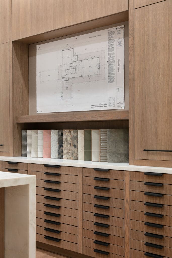 One of two meeting rooms in the Frankel Design Build showroom (Photo by Kerry Kirk)