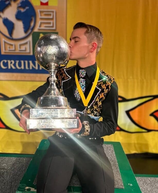 Michael Pixton savors his World Championship win after a standout performance in Dublin. (Photo by Cass-Barrington Academy)