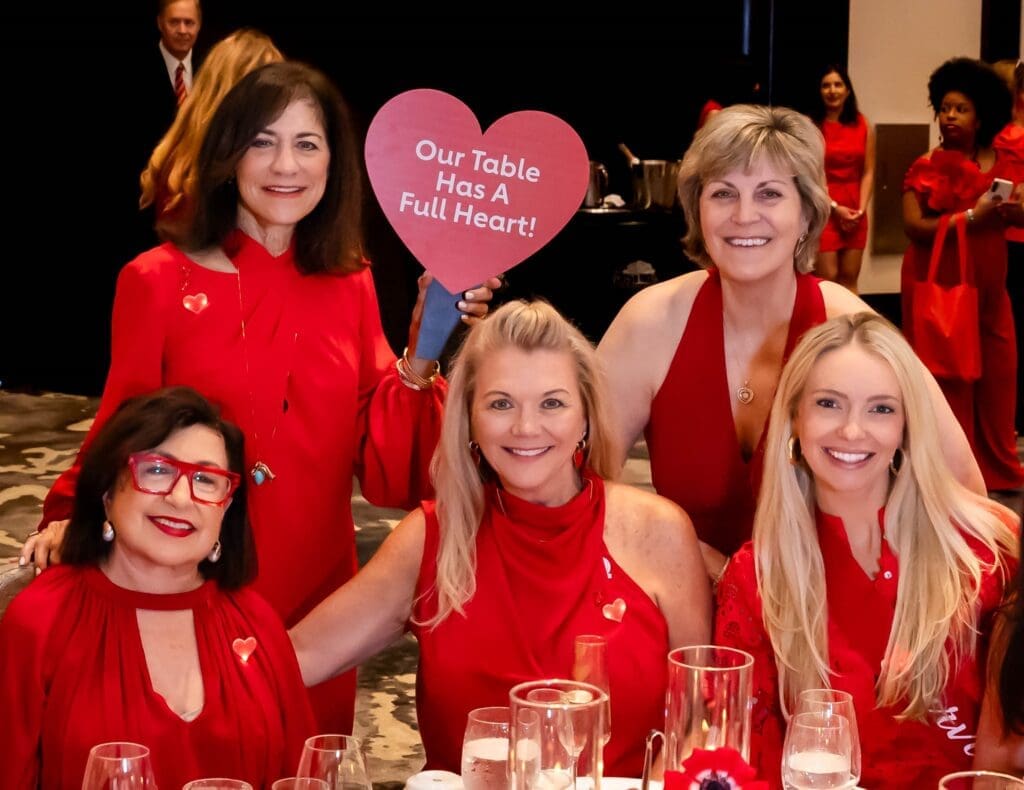 Roz Pactor, Ilene Allen, Cindy Cook, Robyn Barnes, Courtney Beck at the American Heart Association 'Go Red or Women' luncheon
(Photo by Christina Griffin, WDR Imagery)
