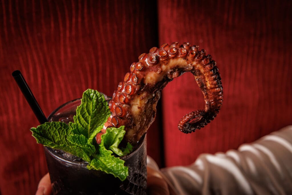 Like its sister concepts (Rye and Apothecary), Flamant is concocting out of the box twists on classic cocktails like the Octopus' Garden. (Photo by Samantha Marie)