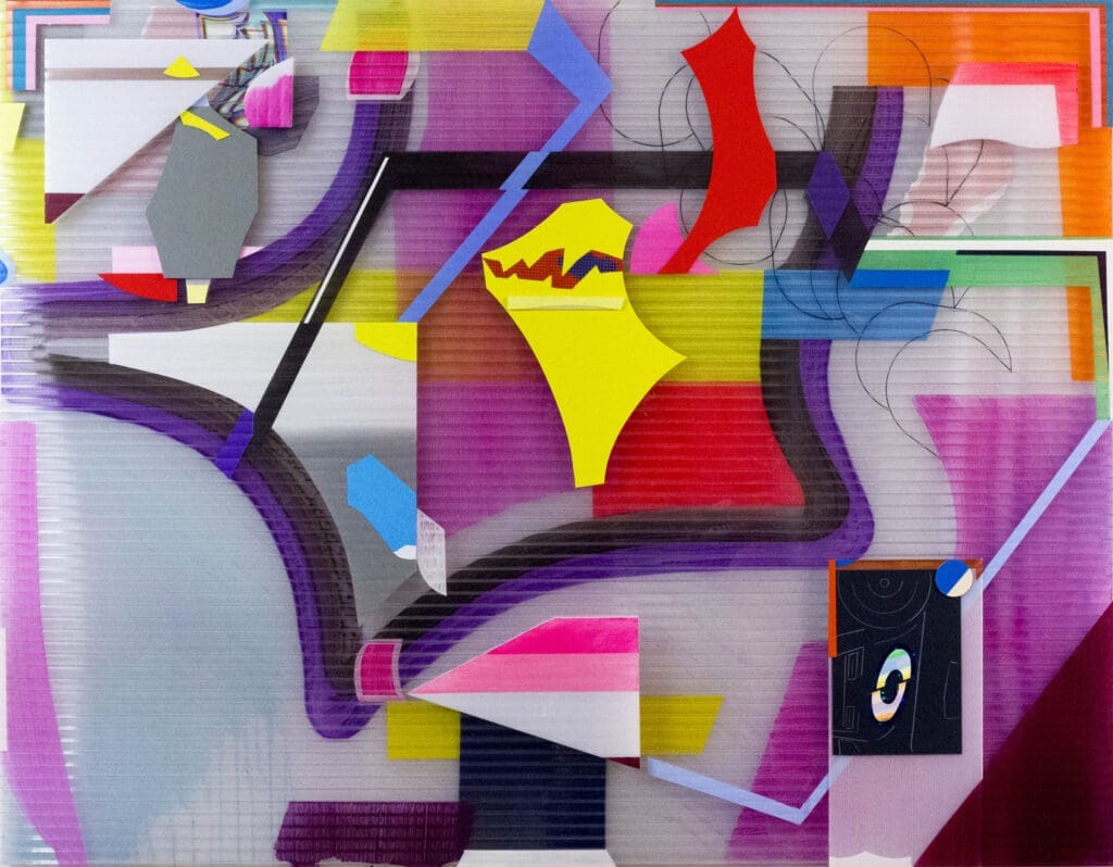 Danny Rolph's "Quartetti 1," 2022. Mixed media on Triple Wall. (Courtesy Danny Rolph and Barbara Davis Gallery, Houston)