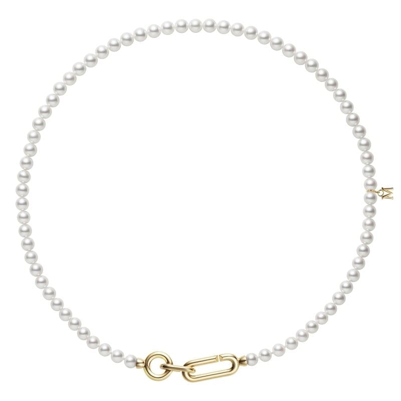 Mikimoto M Code Pearl Necklace, $6,300. 