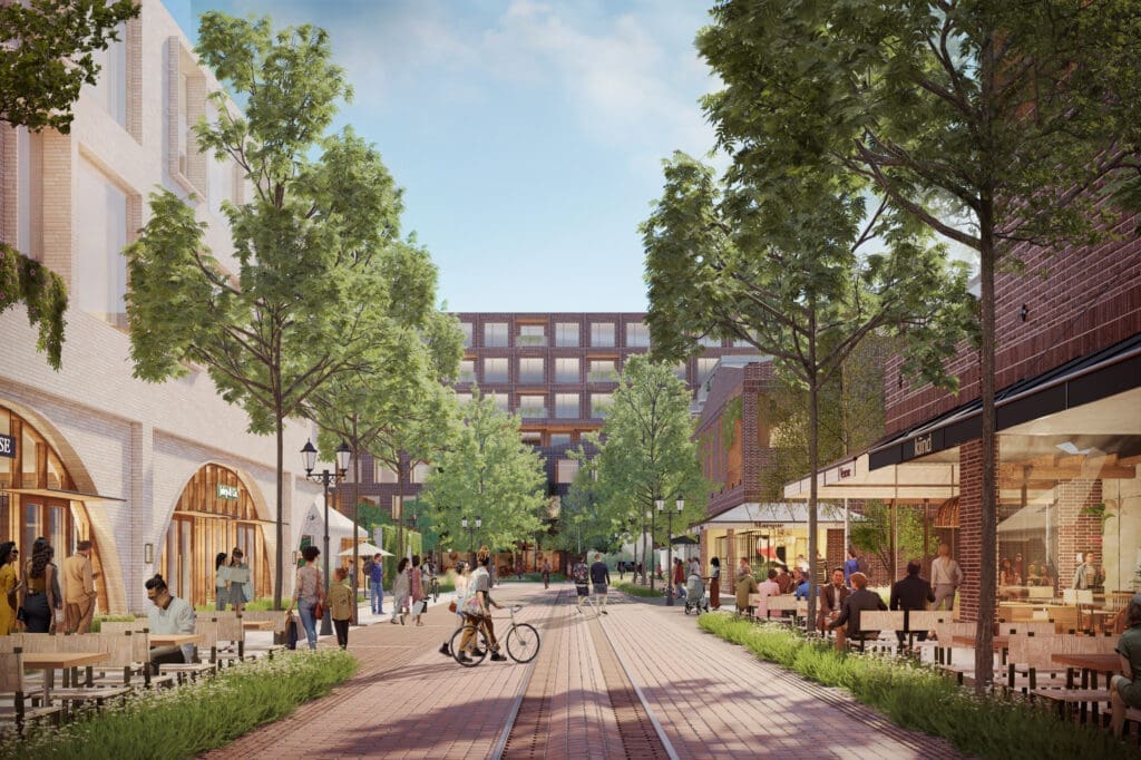 Developers say Westside Village is meant to complement—not compete with—the Cultural District, using scale and materials that feel rooted in place. (Courtesy)