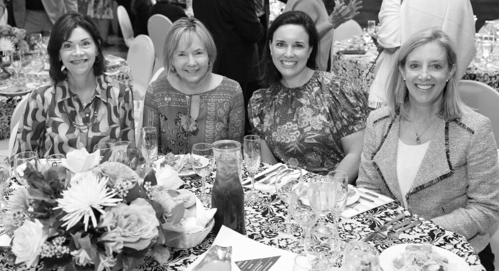 Roxann Neumann, Nancy Lisenby, Emily Glassel, Kate Walters, at The Heritage Society 70th Annual Luncheon (Photo by Priscilla Dickson Photography)
