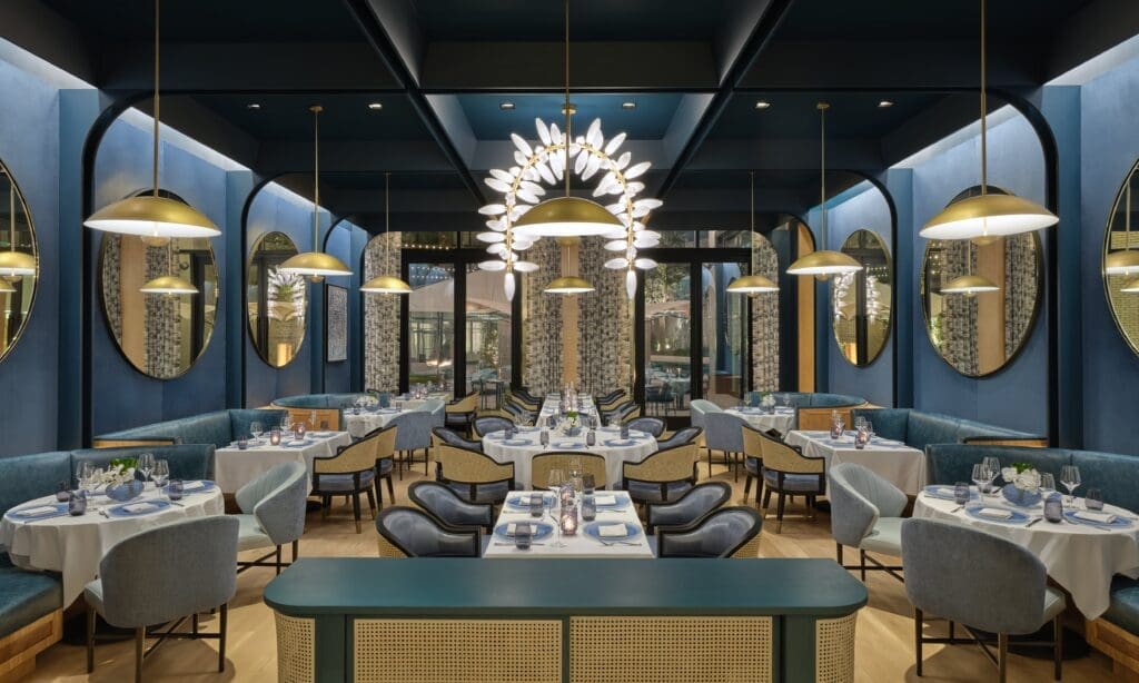 The Blue Room at Emilia's serves a seasonal menu laced with the flavors and scents from Italy, France, Spain, Greece, and Morocco — all translated through ingredients from local ranches and Texas purveyors. (Photo by Jason Dewey)