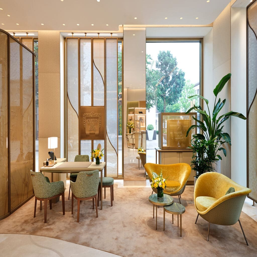 Private salons in the new Cartier boutique in River Oaks District are beyond chic.