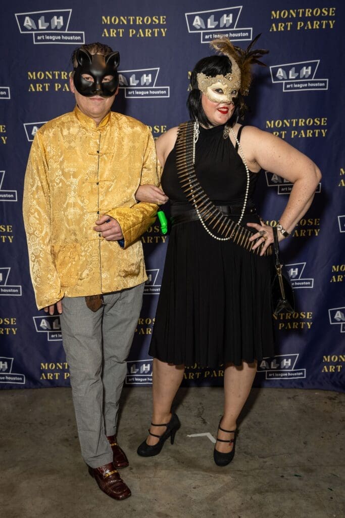 Christopher Gaber, Chloë Stewart at Art League Houston 2025 Montrose Art Party "MARTY" (Photo by Alex Barber)