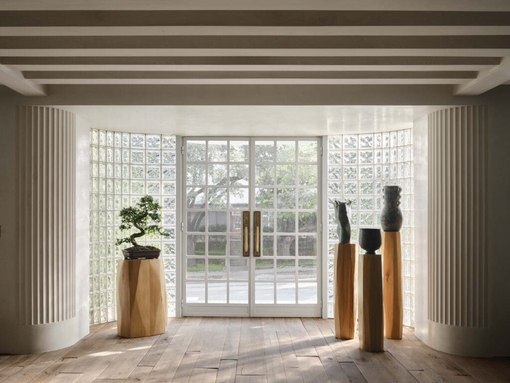 The 1940s glass bricks are original to the building. (Photo by Douglas Friedman)