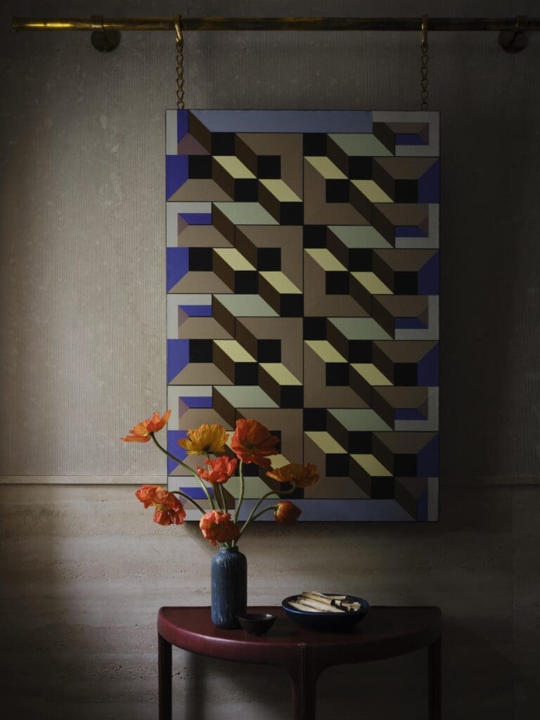 An artful vignette in the studio. (Photo by Douglas Friedman)