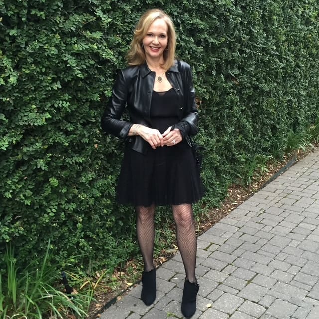 Janet Carrig is costume ready for a '60s themed Alley Ball, her outfit inspired by Joan Jett 