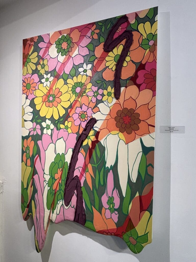 Malia Gomez's oil and acrylic on canvas work "Saudade," which is featured in Archway Gallery's 17th Annual Juried Exhibition, on view through July 31, 2025. (Photo by Ericka Schiche)