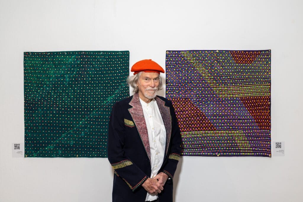 Larry McEntire at Art League Houston 2025 Montrose Art Party "MARTY" (Photo by Alex Barber)