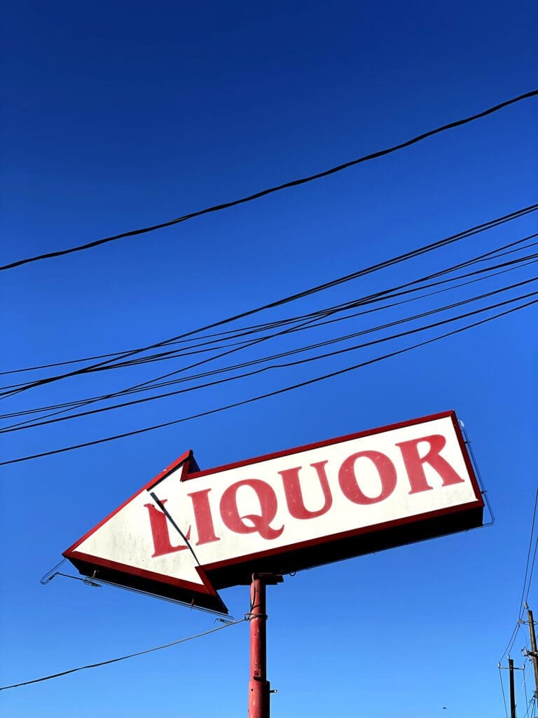 Marc Newsome's "Liquor Sign," which is featured in Archway Gallery's 17th Annual Juried Exhibition, on view through July 31, 2025. (Courtesy Archway Gallery, Houston)