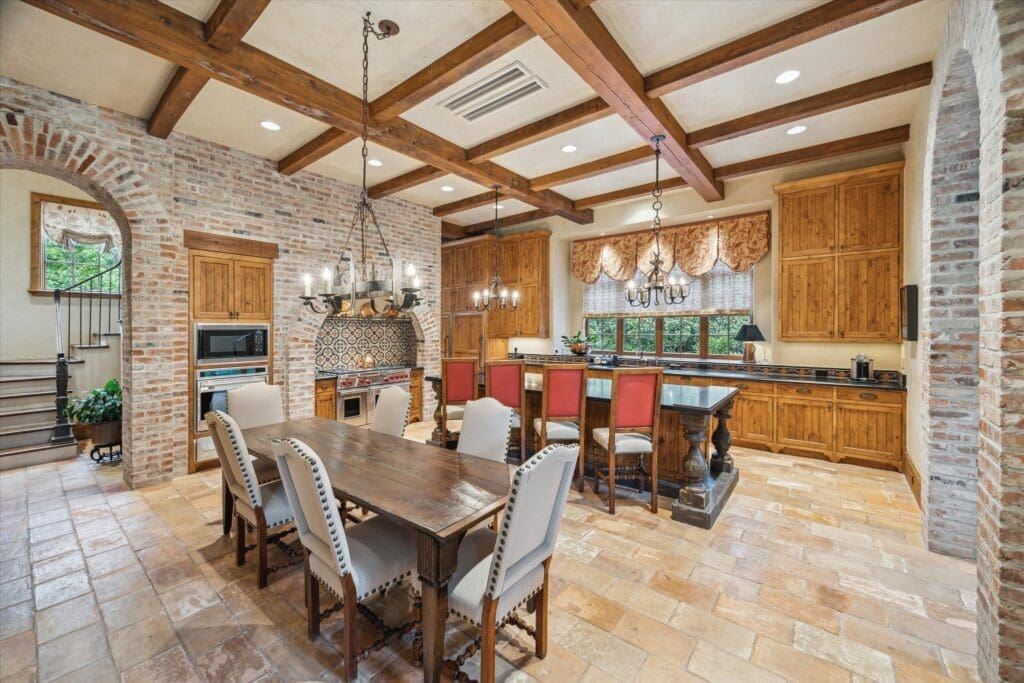 The kitchen with informal dining at 3 E Rivercrest Drive