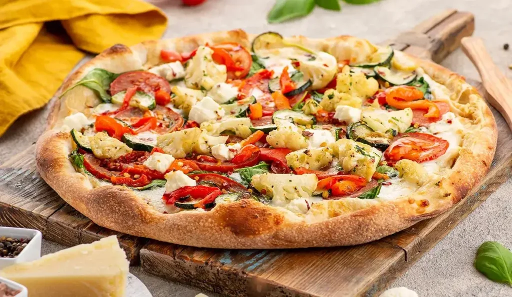 Russo’s New York Pizzeria is known for its classic New York-style pizza, served by the slice or as a giant 28-inch pie. (Photo courtesy of Russo’s New York Pizzeria)