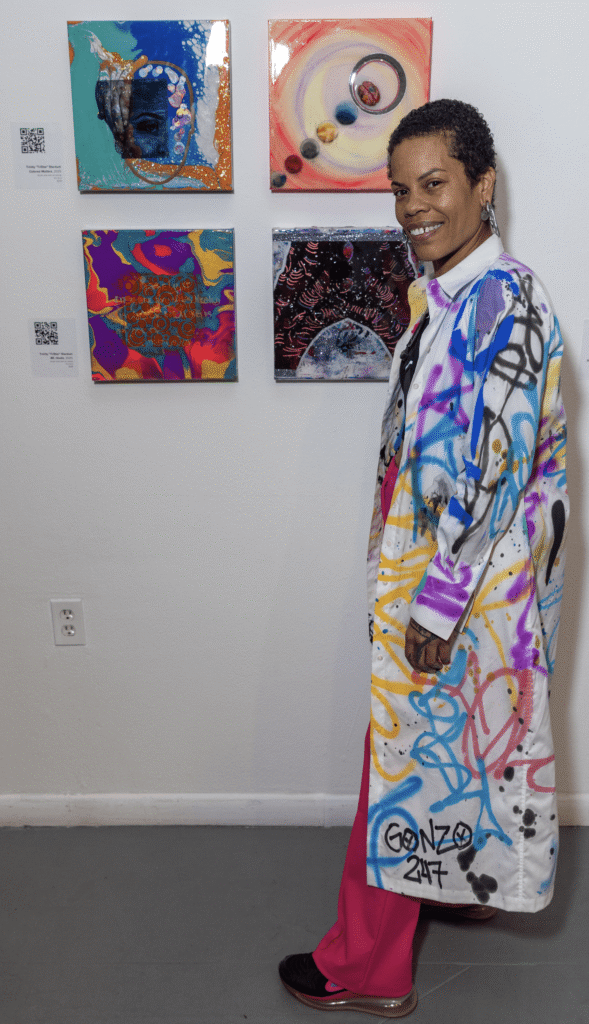 Trinity "TriStar" Stardust at Art League Houston 2025 Montrose Art Party "MARTY" (Photo by Alex Barber)