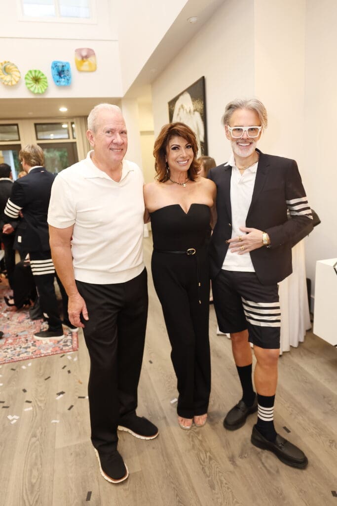 Steve & Christine Johnson, Michael Pearce at the Matt Burrus & Michael Pearce surprise wedding. (Photo by Quy Trand Photography)