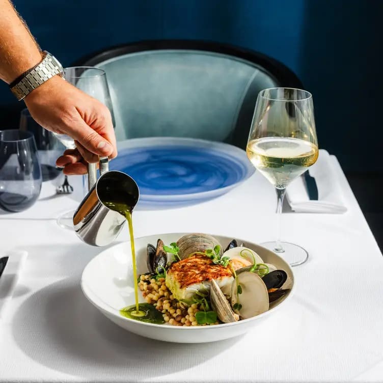 The Blue Room at Fort Worth's Crescent Hotel features seasonal wine pairings.