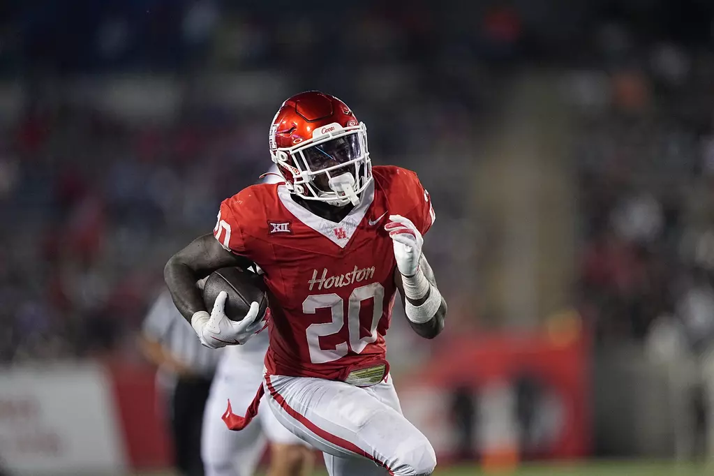 J'Marion Burnette showed some explosive ability for Houston at running back.  (Photo by Jordan Burgess/courtesy Houston Athletics).