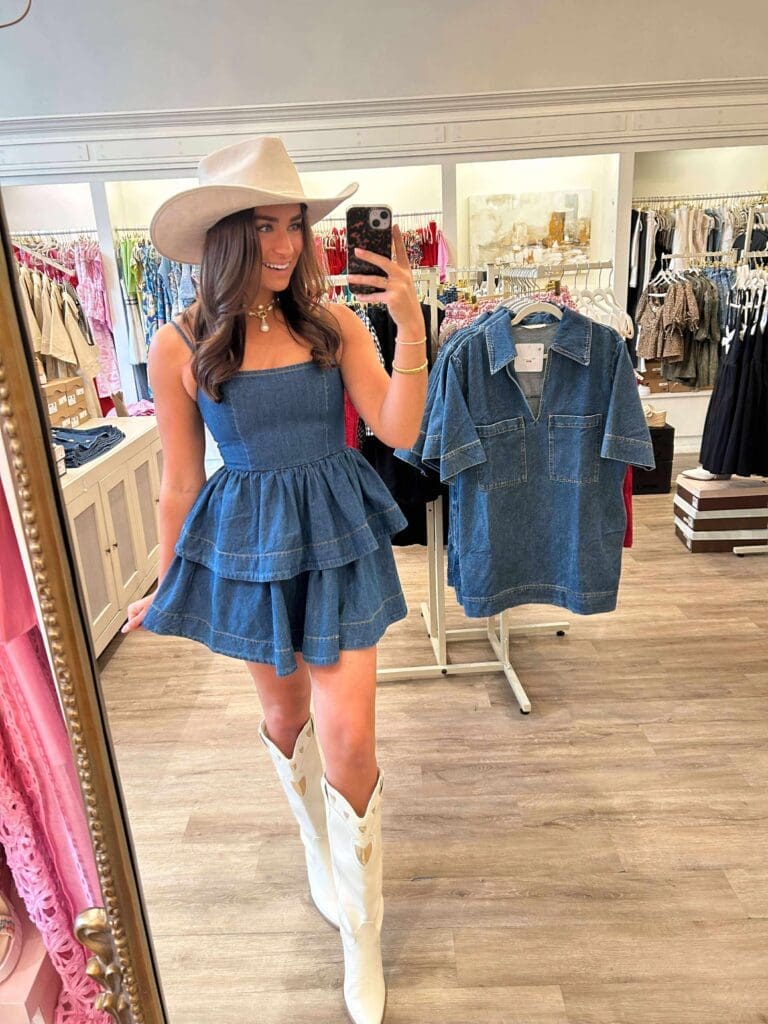 Golden Grey denim dress