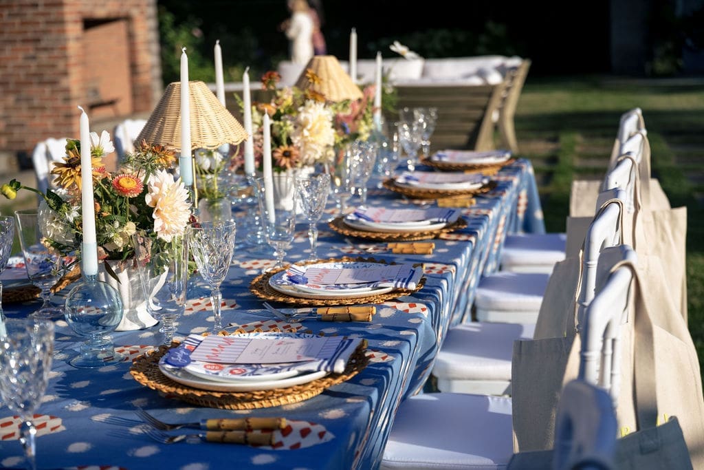 Hunter Bell dinner party in Nantucket.