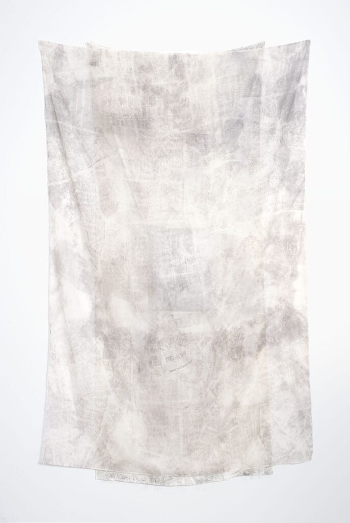 Robert Rauschenberg, "Glacier (Hoarfrost)," 1974 (Photo by Caroline Philippone. © Robert Rauschenberg Foundation.)