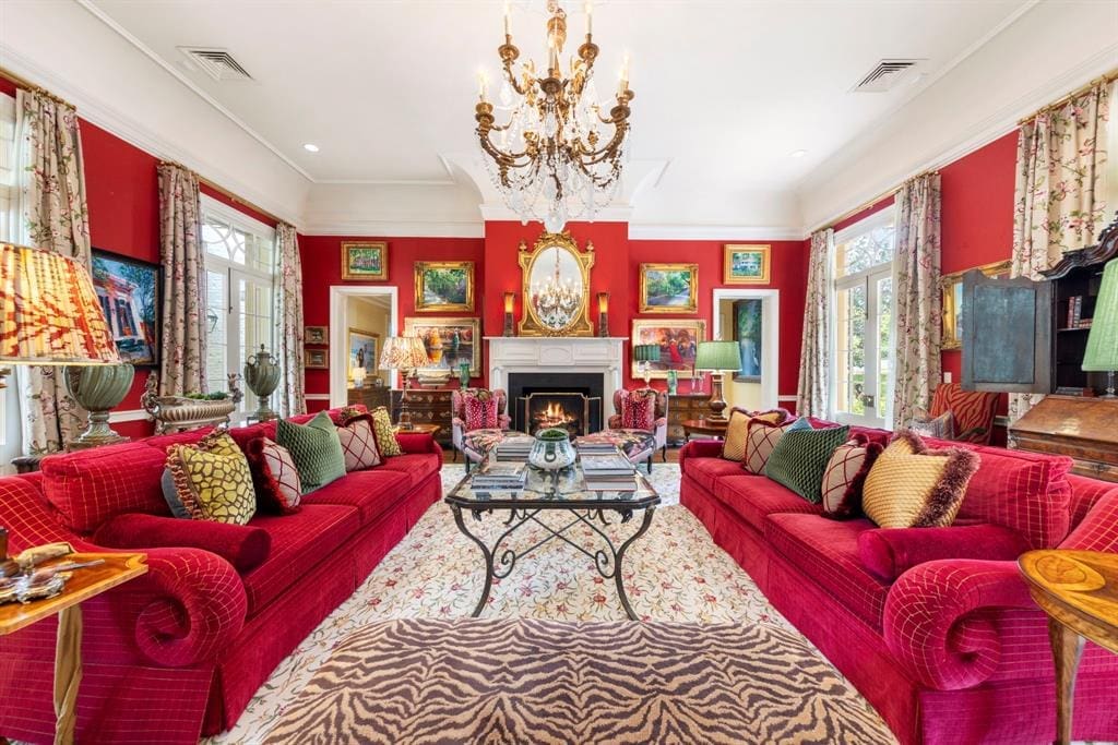 A statement chandelier is the perfect accent for formal gatherings. 