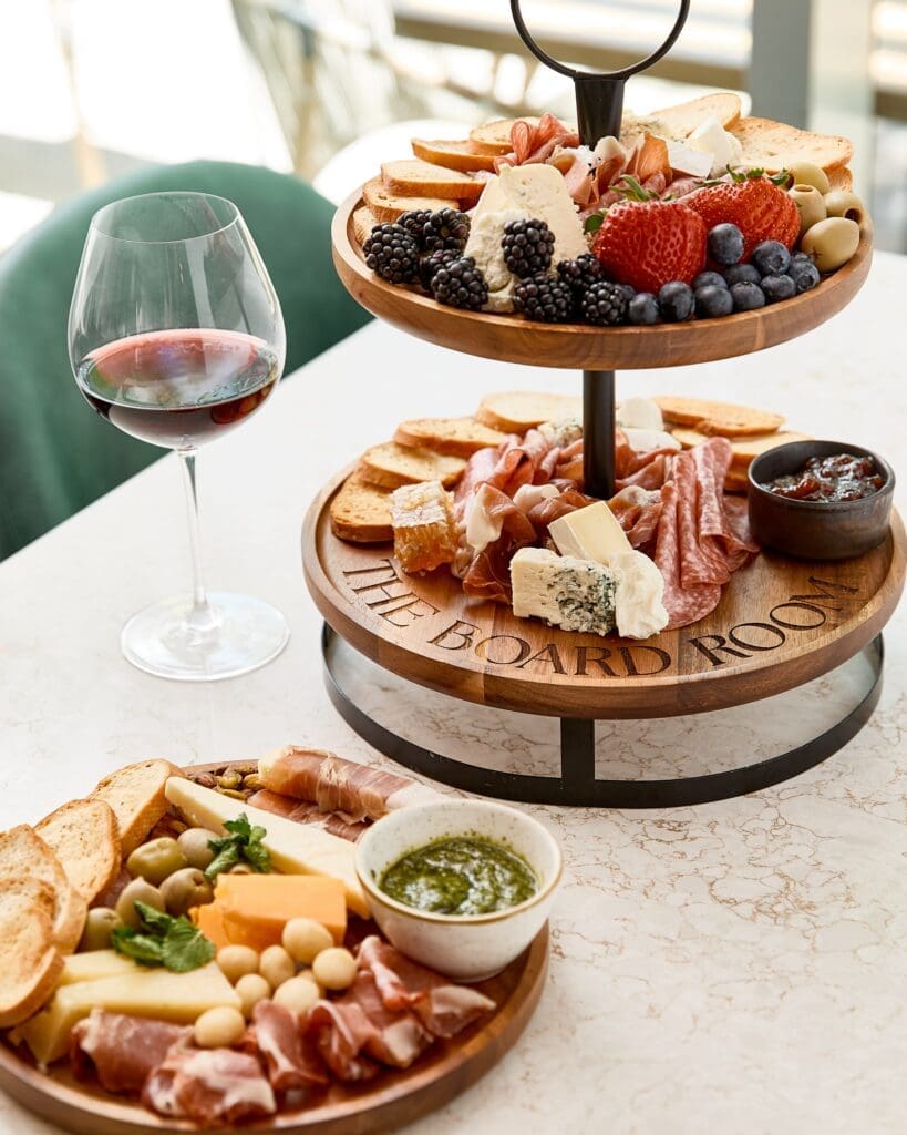 The mighty two-tier tower at The Board Room feeds up to six. (Photo by Natalie Goff)