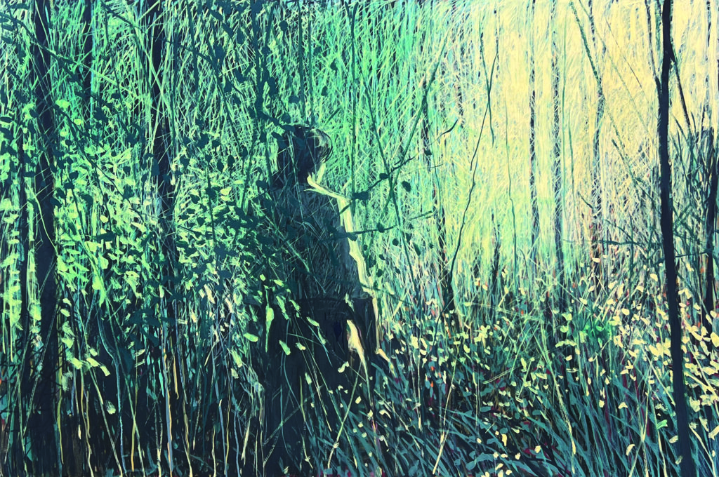 William Anzalone's "In the Garden #4," 2025, at Red & White Gallery, Fayetteville