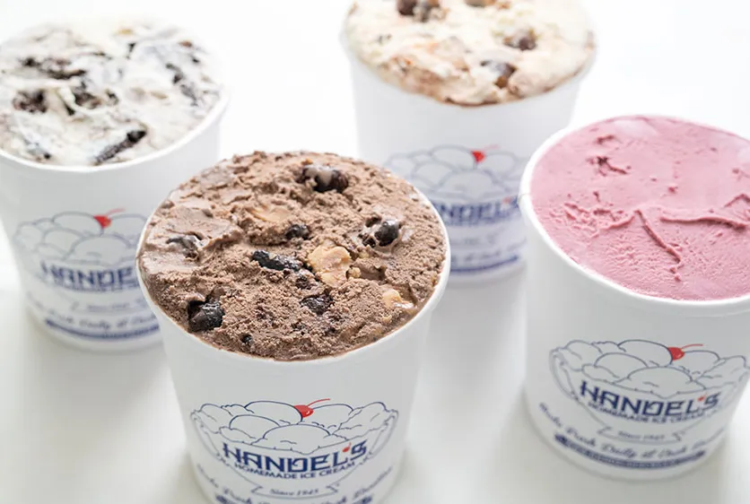 I dug into a couple of hand-packed pints  from Handel's and found the ice cream base rich and creamy.