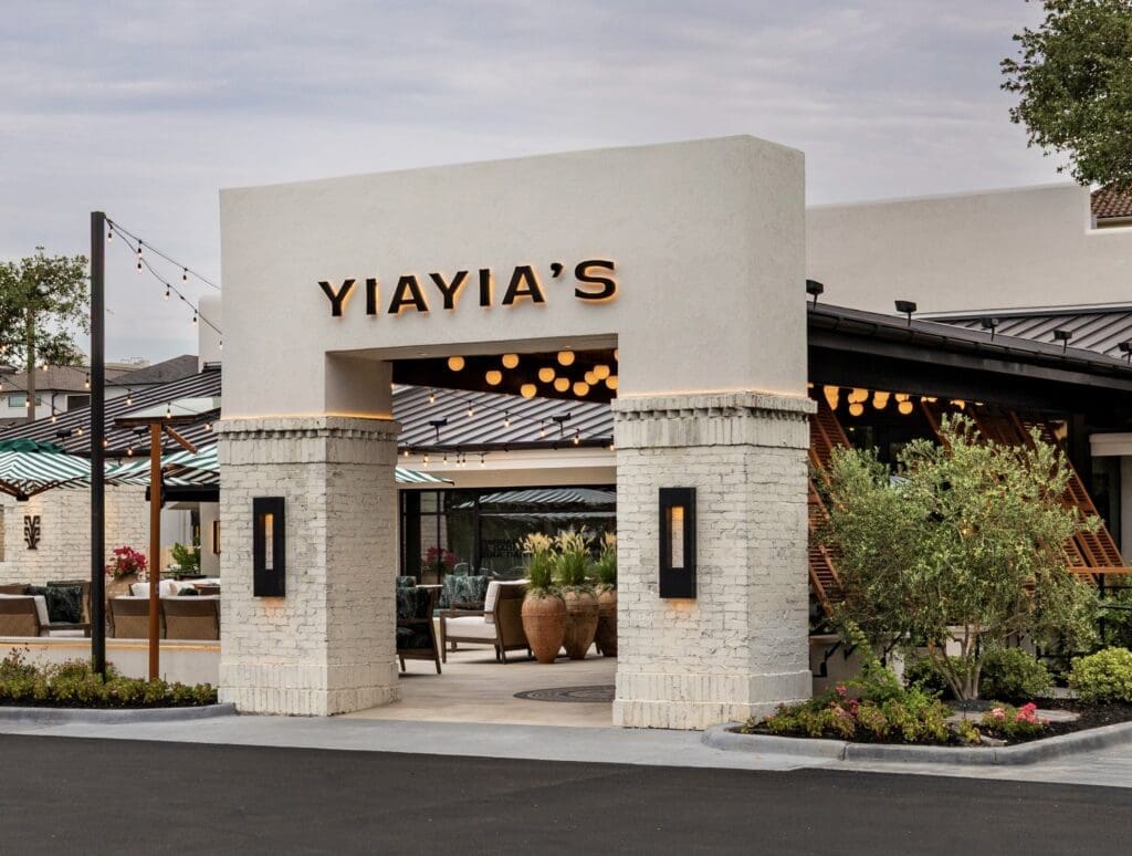 Yiayia's Greek Kitchen delivers an updated approach to the design most often associated with Greek dining. (Photo by Claudia Casbarian)