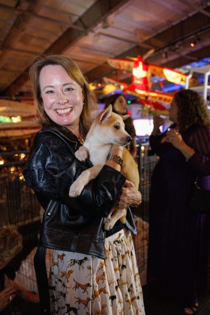 Beverly Dealey and puppy in the "Cuddle Zone" (Photo by Joseph Haubert)