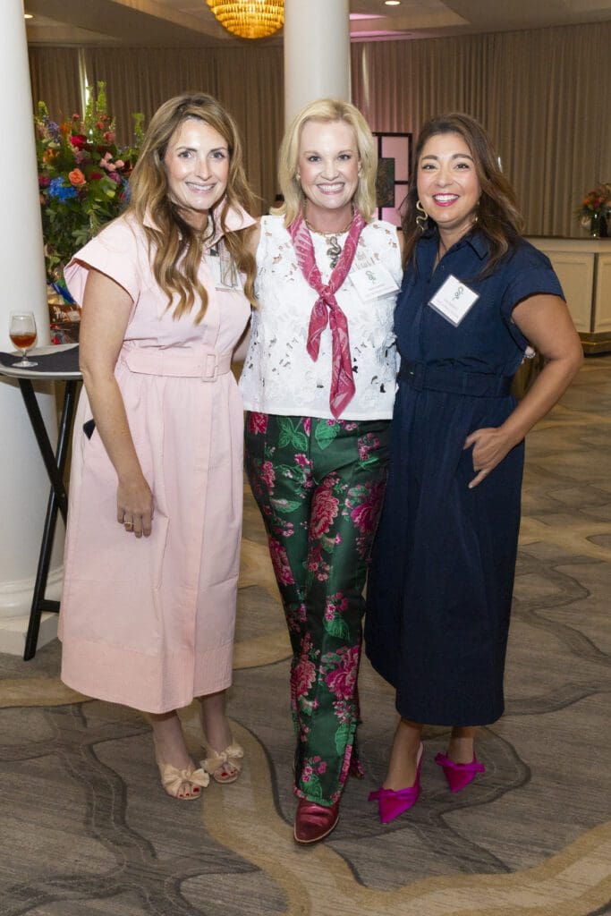 2025 Mahj for Meals Committee members Jen McCleland, Blair Cantrell, and Julia Gadberry (Photo by Sharon Ellman, Ellman Photography)