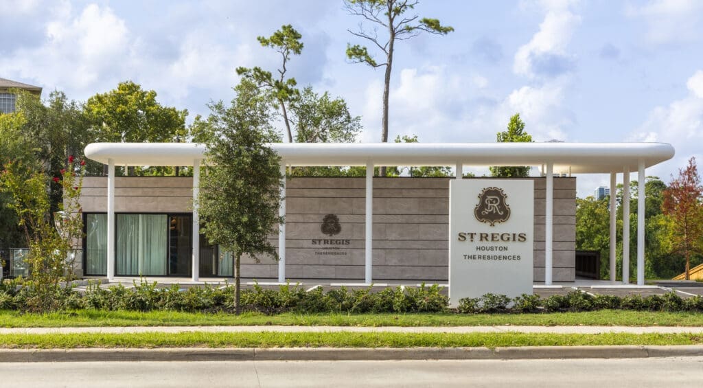 The St. Regis Residences, Houston sales gallery on Memorial Drive (Photo by Matthew Rood)