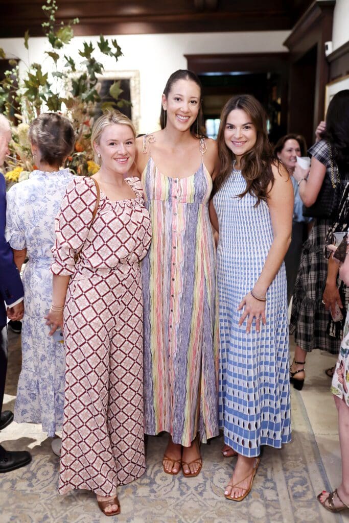 Alexandra Killion, Aryn Guillory, 
Mary Ann Mason at the Annoushka Jewelry fête at the River Oaks home of Frances Moody Buzbee (Photo by Quy Tran)