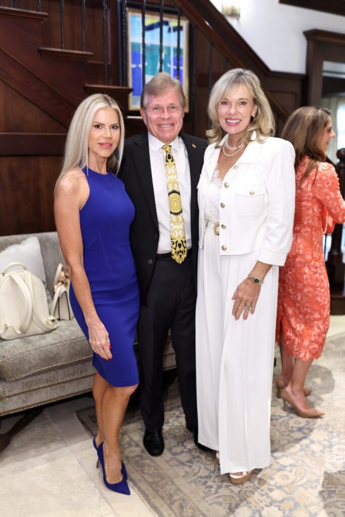 Faith Majors, Dominick & Shanna Martin at the Annoushka Jewelry fête at the River Oaks home of Frances Moody Buzbee (Photo by Quy Tran)