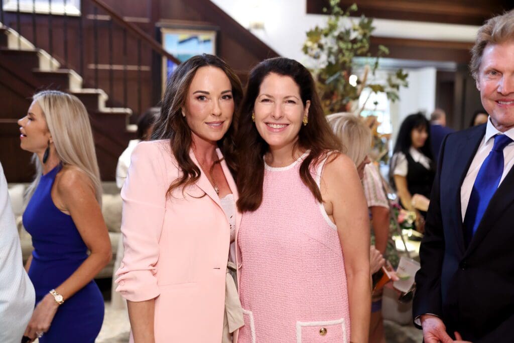 Rachelle Ball and Melissa Sandefer at the Annoushka Jewelry fête at the River Oaks home of Frances Moody Buzbee (Photo by Quy Tran)