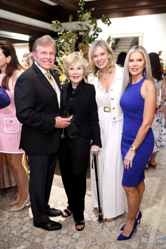 Dominick Martin, Joanne King Herring,  Shanna Martin, Faith Majors at the Annoushka Jewelry fête at the River Oaks home of Frances Moody Buzbee (Photo by Quy Tran)