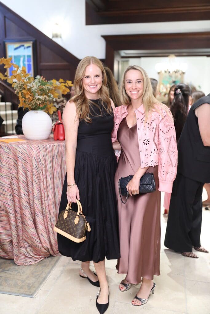 Megan Weston and Courtney Freels at the Annoushka Jewelry fête at the River Oaks home of Frances Moody Buzbee (Photo by Quy Tran)