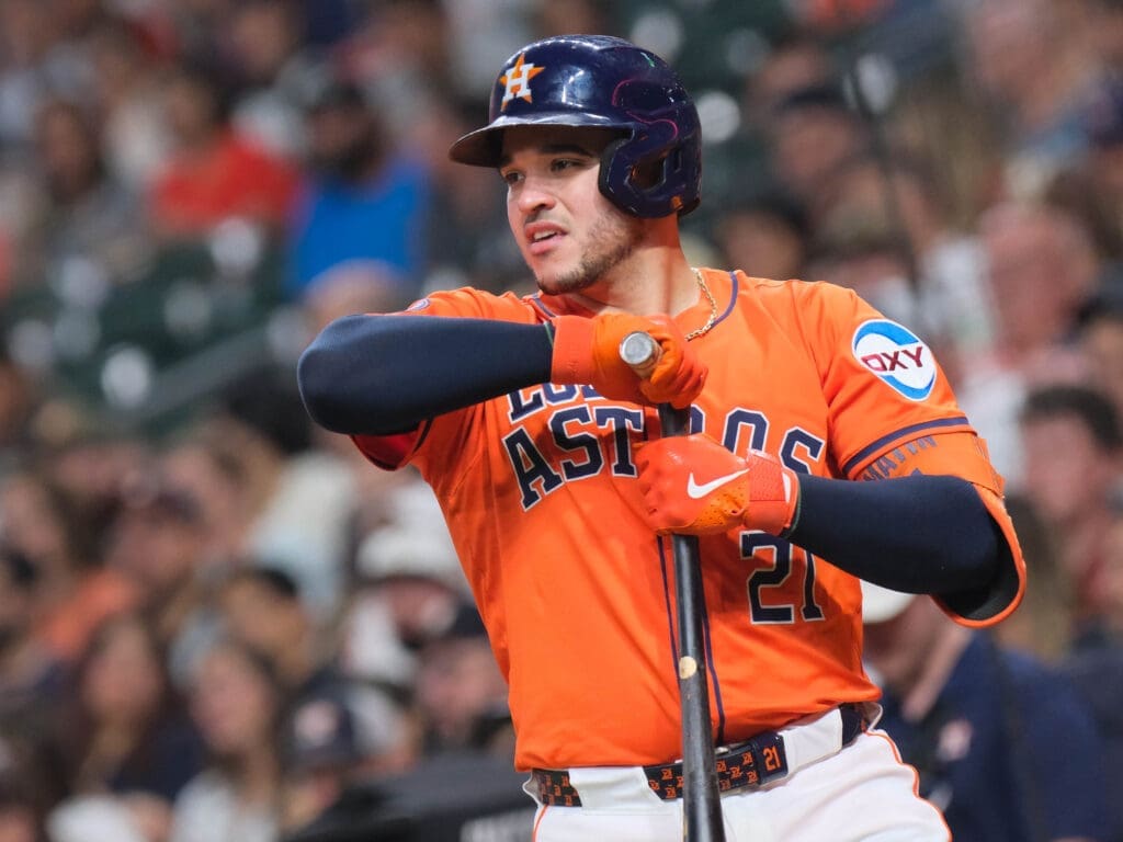 Yainer Diaz and the Houston Astros know that things are getting tight. (Photo by F. Carter Smith)