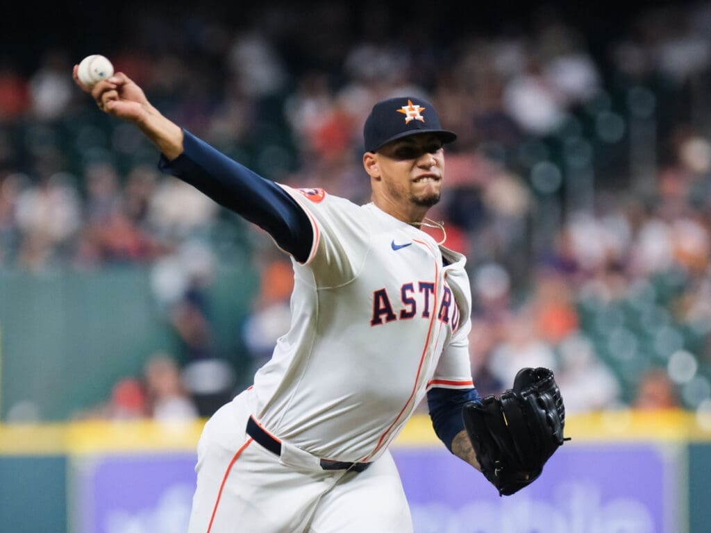 Houston Astros reliever Bryan Abreu is embracing the ninth inning pressure.  (Photo by F. Carter Smith)