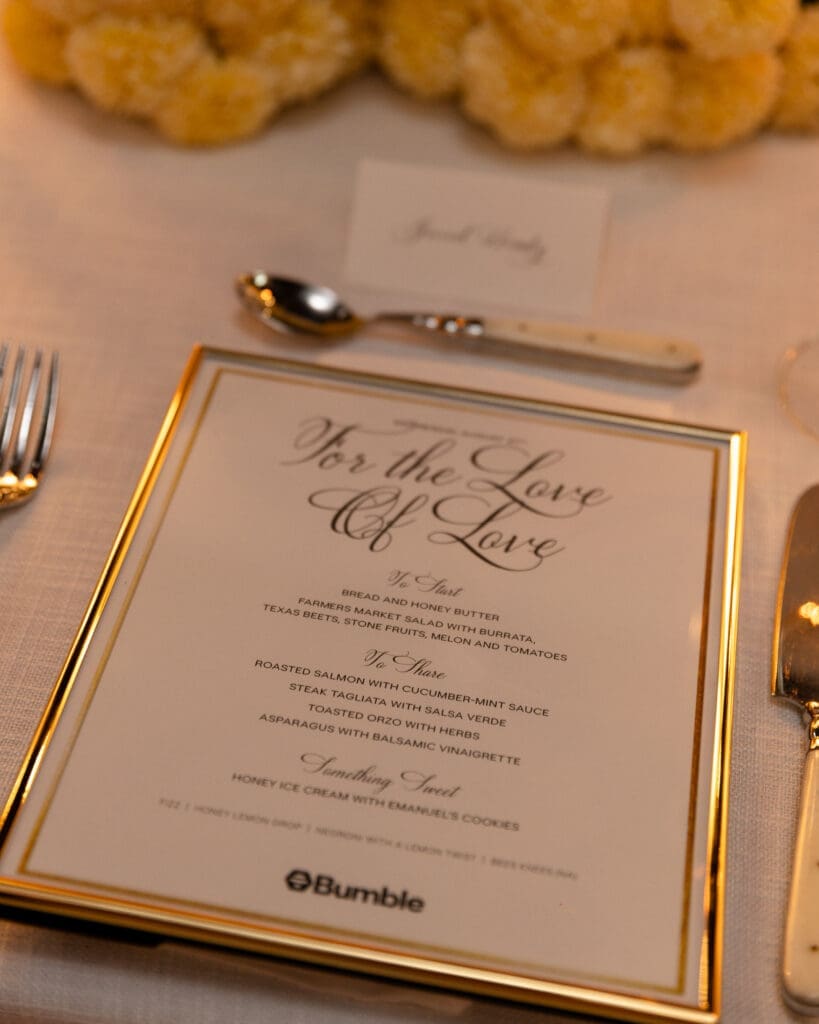 Guests at the dinner, which was intentionally small to focus on connection, toasted these couples (who shared their stories of falling in love) and raised a glass "For the Love of Love." (Photo by Kaitlin Saragusa BFA)