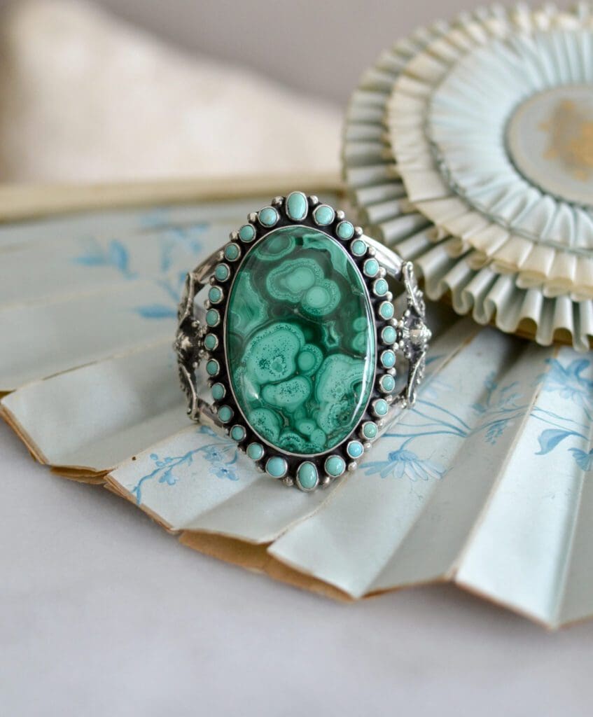 Some of her meticulously handmade jewels incorporate micro mosaics, hand-carved Venetian cameos that date back to the 18th century, or hand-painted Georgian-era miniature portraits, Victorian lockets, and mourning heirlooms.