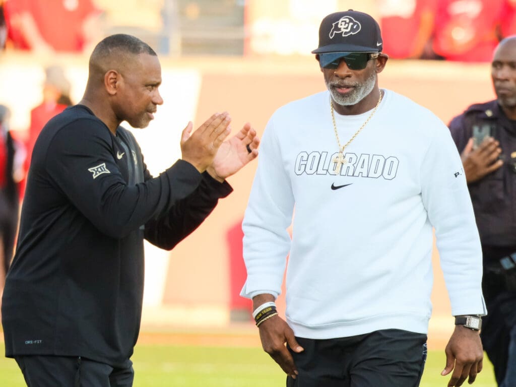 Colorado coach Deion Sanders did not enjoy his visit to Houston. (Photo by F. Carter Smith)