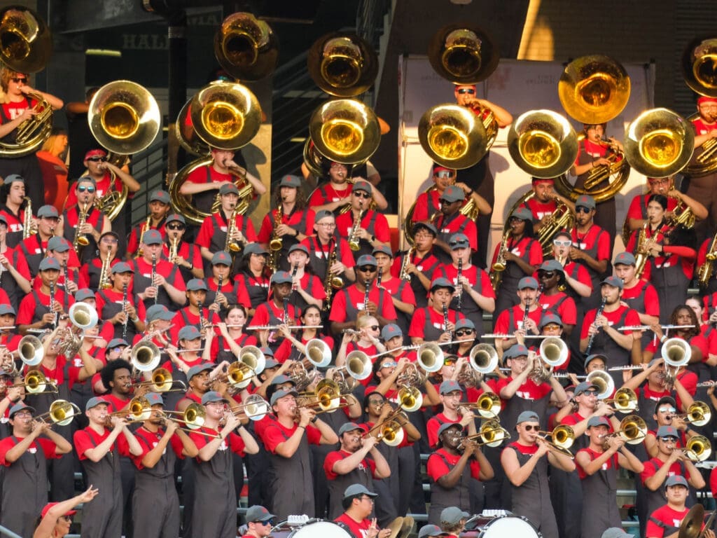 University of Houston's band always brings it. (Photo by F. Carter Smith)