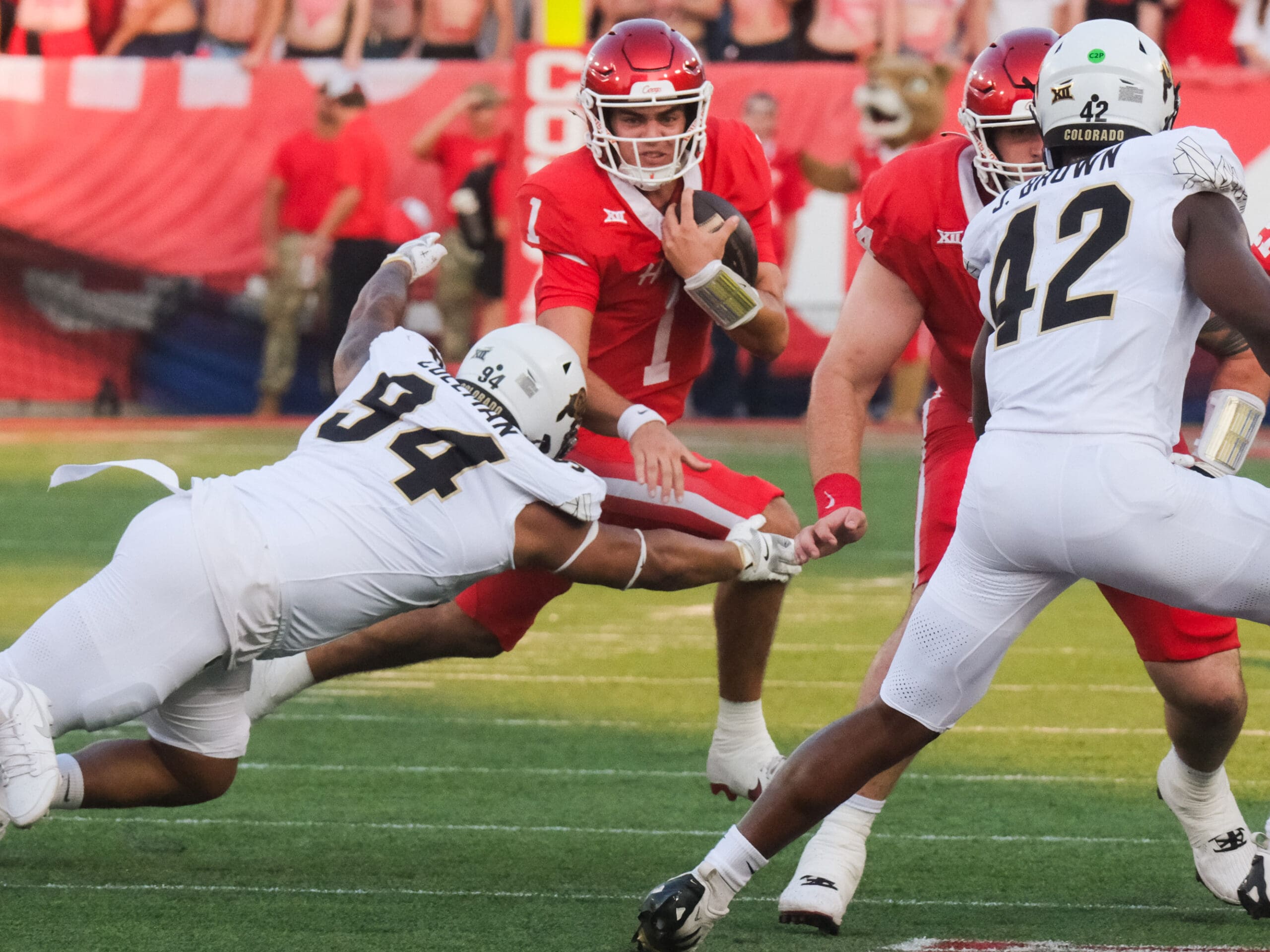 The University of Houston Cougars beat the Colorado University Buffalos, in the Big XII conference opener Friday September 12, 2025 at TDECU Stadium