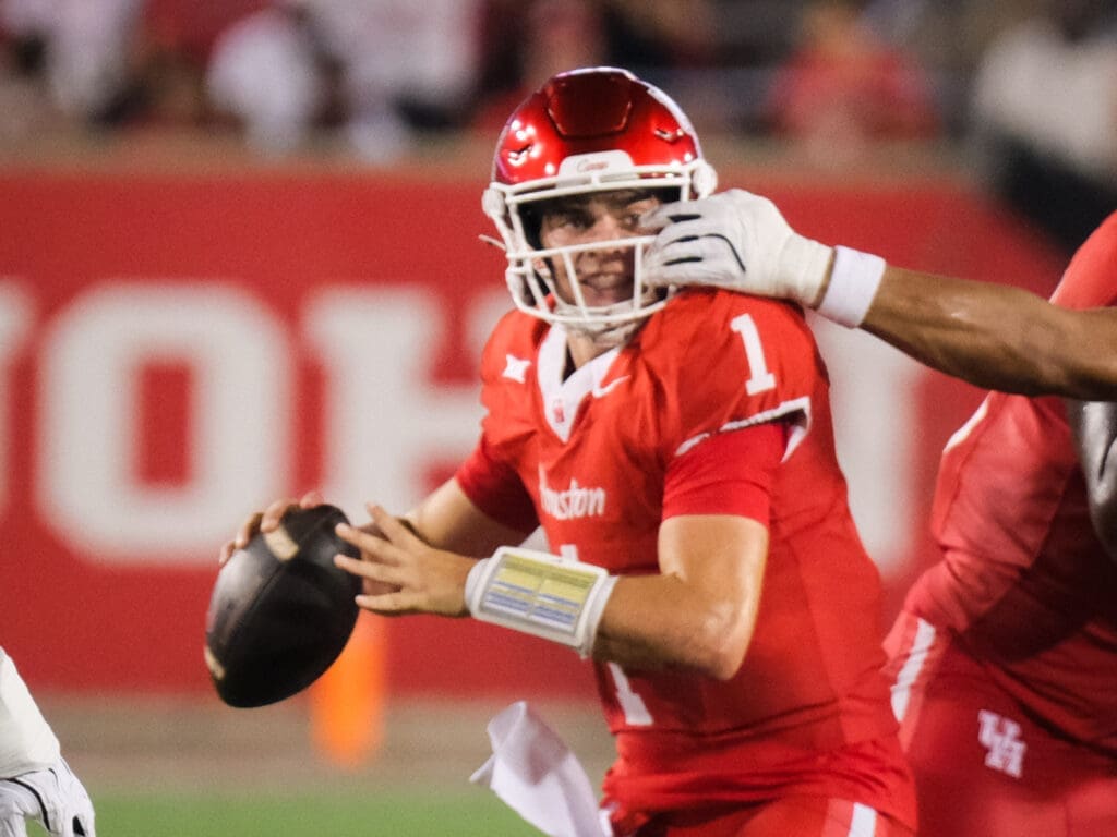 University of Houston quarterback Conner Weigman didn't let anything stand in his way. (Photo by F. Carter Smith)
